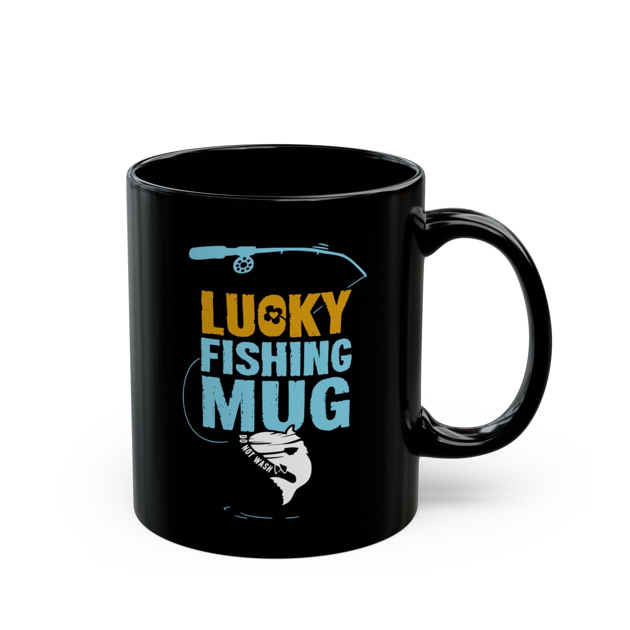 Lucky Fishing Shirt Mug – Funny Fishing Gift for Men – 11oz Coffee Mug for Anglers