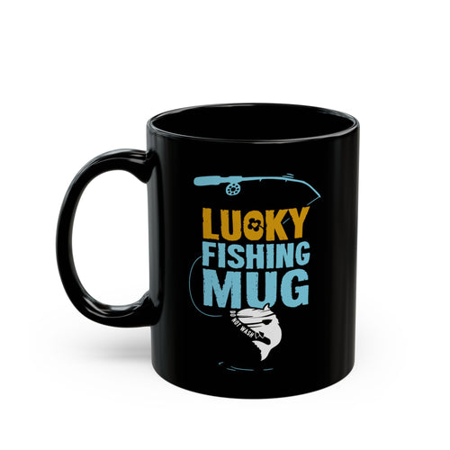 Lucky Fishing Shirt Mug – Funny Fishing Gift for Men – 11oz Coffee Mug for Anglers
