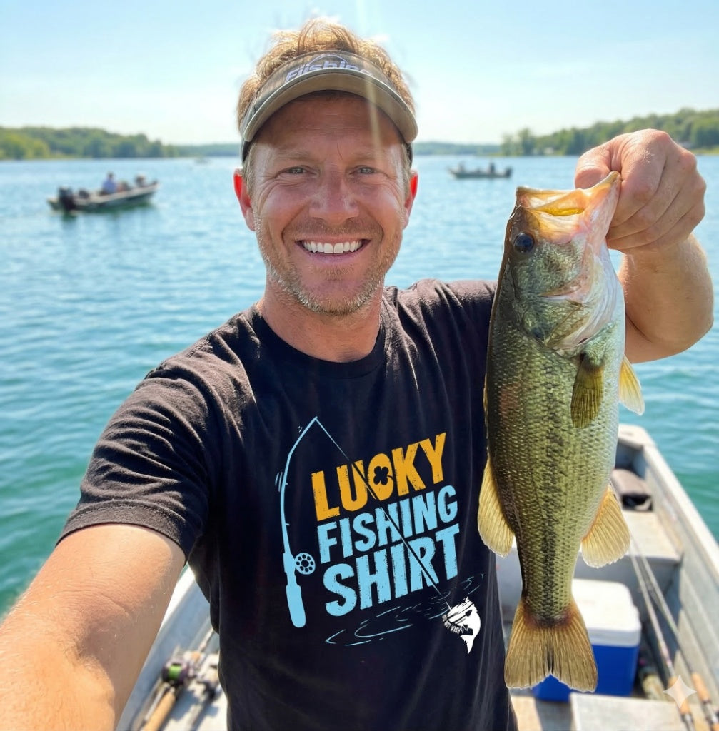 Lucky Fishing Shirt – Funny Fishing T-Shirt for Men – Do Not Wash Angler Gift